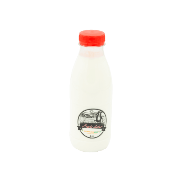 lapte bătut ambalat în sticlă de plastic de 0,5L